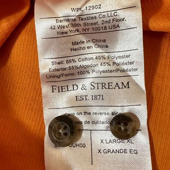 Field & Stream Universal Travel Short Sleeve Shirt Kens XL NWT - Picture 4 of 4